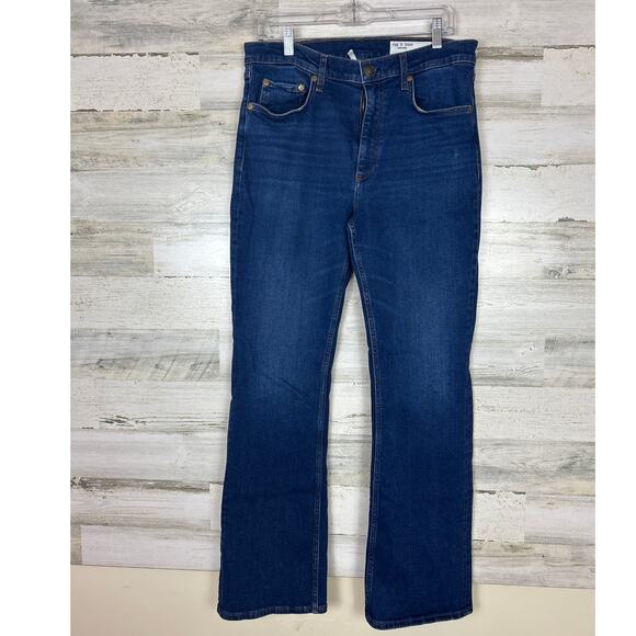Rag & Bone Women's 31 Peyton mid rise bootcut blue denim jean medium wash zip - Picture 3 of 8